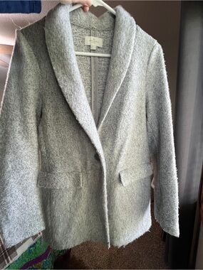Women's Light Gray Single-Button size S blazer